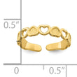14k Adjustable Heart Toe Ring