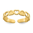 14k Adjustable Heart Toe Ring
