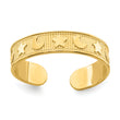 14K Star and Moon Adjustable Toe Ring