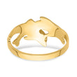 14k Polished Double Dolphin Ring