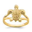 14k Textured Sea Turtle Ring
