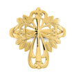 14k Polished Cut-Out Cross Ring
