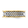 14k Two Tone Claddagh Band, Size 10 - Birthstone Company