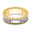 14k Two Tone Claddagh Band