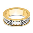 14k Two Tone Claddagh Band, Size 10 - Birthstone Company