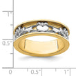 14k Two Tone Claddagh Band, Size 10 - Birthstone Company