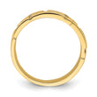 14k Greek Key Band With Tapered Shank Ring