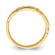 14k Greek Key Band With Tapered Shank Ring, Size 7 - Birthstone Company