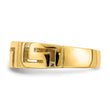 14k Greek Key Band With Tapered Shank Ring, Size 7 - Birthstone Company