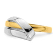 14k Two-Tone Polished With Folded Design Band