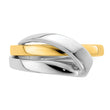 14k Two-Tone Polished With Folded Design Band