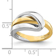 14k Two-Tone Polished With Folded Design Band