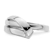 14K White Gold Polished With Folded Design Band