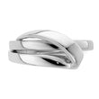14K White Gold Polished With Folded Design Band