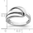 14K White Gold Polished With Folded Design Band
