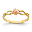 14k Two-Tone Flower Ring
