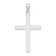 14k White Gold Engravable Cross Charm
