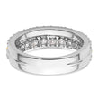 14k Two-tone 7/8 carat Lab Grown Diamond VS/SI+ G+ Complete Double Row Fashion Band, Size 7 - Birthstone Company
