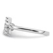 14k White Gold 1/6 carat Lab Grown Diamond VS/SI+ G+ Initial A Adjustable Ring - Birthstone Company