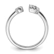 14k White Gold 1/5 carat Lab Grown Diamond VS/SI+ G+ Initial B Adjustable Ring - Birthstone Company