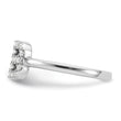 14k White Gold 1/5 carat Lab Grown Diamond VS/SI+ G+ Initial B Adjustable Ring - Birthstone Company