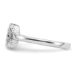 14k White Gold 1/5 carat Lab Grown Diamond VS/SI+ G+ Initial C Adjustable Ring - Birthstone Company