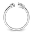14k White Gold 1/5 carat Lab Grown Diamond VS/SI+ G+ Initial D Adjustable Ring - Birthstone Company