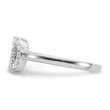 14k White Gold 1/5 carat Lab Grown Diamond VS/SI+ G+ Initial D Adjustable Ring - Birthstone Company