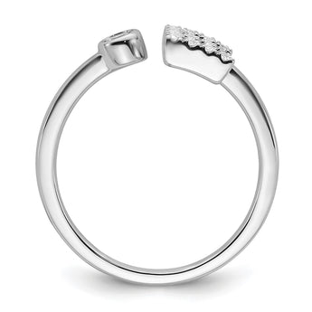 14k White Gold 1/5 carat Lab Grown Diamond VS/SI+ G+ Initial E Adjustable Ring - Birthstone Company