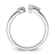 14k White Gold 1/6 carat Lab Grown Diamond VS/SI+ G+ Initial F Adjustable Ring - Birthstone Company