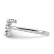 14k White Gold 1/6 carat Lab Grown Diamond VS/SI+ G+ Initial F Adjustable Ring - Birthstone Company