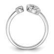 14k White Gold 1/5 carat Lab Grown Diamond VS/SI+ G+ Initial G Adjustable Ring - Birthstone Company