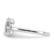 14k White Gold 1/5 carat Lab Grown Diamond VS/SI+ G+ Initial G Adjustable Ring - Birthstone Company