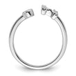 14k White Gold 1/5 carat Lab Grown Diamond VS/SI+ G+ Initial H Adjustable Ring - Birthstone Company