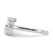14k White Gold 1/6 carat Lab Grown Diamond VS/SI+ G+ Initial J Adjustable Ring - Birthstone Company