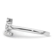 14k White Gold 1/8 carat Lab Grown Diamond VS/SI+ G+ Initial L Adjustable Ring - Birthstone Company