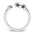 14k White Gold 1/4 carat Lab Grown Diamond VS/SI+ G+ Initial M Adjustable Ring - Birthstone Company
