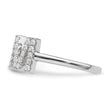 14k White Gold 1/4 carat Lab Grown Diamond VS/SI+ G+ Initial M Adjustable Ring - Birthstone Company