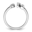 14k White Gold 1/5 carat Lab Grown Diamond VS/SI+ G+ Initial N Adjustable Ring - Birthstone Company