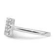 14k White Gold 1/5 carat Lab Grown Diamond VS/SI+ G+ Initial N Adjustable Ring - Birthstone Company
