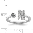 14k White Gold 1/5 carat Lab Grown Diamond VS/SI+ G+ Initial N Adjustable Ring - Birthstone Company