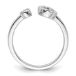 14k White Gold 1/5 carat Lab Grown Diamond VS/SI+ G+ Initial O Adjustable Ring - Birthstone Company