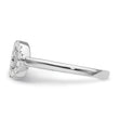 14k White Gold 1/5 carat Lab Grown Diamond VS/SI+ G+ Initial O Adjustable Ring - Birthstone Company