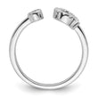 14k White Gold 1/5 carat Lab Grown Diamond VS/SI+ G+ Initial Q Adjustable Ring - Birthstone Company