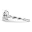 14k White Gold 1/5 carat Lab Grown Diamond VS/SI+ G+ Initial Q Adjustable Ring - Birthstone Company