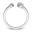 14k White Gold 1/6 carat Lab Grown Diamond VS/SI+ G+ Initial S Adjustable Ring - Birthstone Company