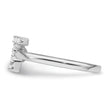 14k White Gold 1/6 carat Lab Grown Diamond VS/SI+ G+ Initial T Adjustable Ring - Birthstone Company