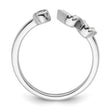 14k White Gold 1/4 carat Lab Grown Diamond VS/SI+ G+ Initial W Adjustable Ring - Birthstone Company