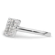 14k White Gold 1/4 carat Lab Grown Diamond VS/SI+ G+ Initial W Adjustable Ring - Birthstone Company