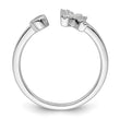 14k White Gold 1/6 carat Lab Grown Diamond VS/SI+ G+ Initial X Adjustable Ring - Birthstone Company